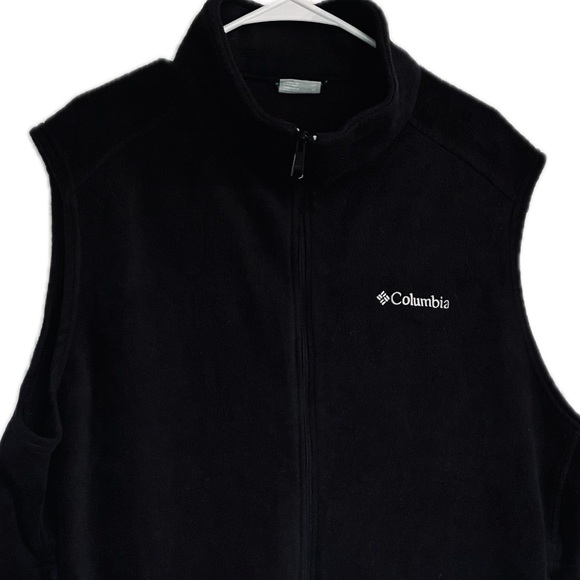 Columbia Other - COLUMBIA Men’s Black Fleece Zip-Up Vest with Zipper Side Pockets Size 3X